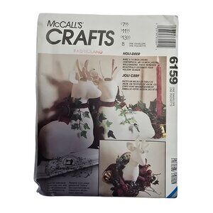 McCalls Crafts 6159 Holiday Deer Sewing Pattern Fabricland 14" Deer Pattern